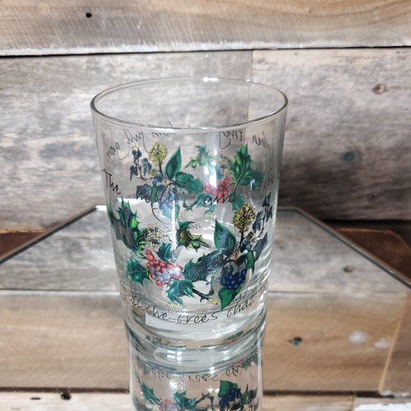 Portmeirion Glassware Set of Four Double Old Fashioned - The Holly & The Ivy - Picture 7 of 10